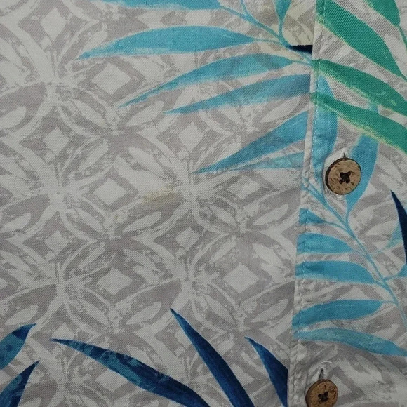 Caribbean Mens Sz L Washable Hawaiian Button Down Shirt - Picture 11 of 11